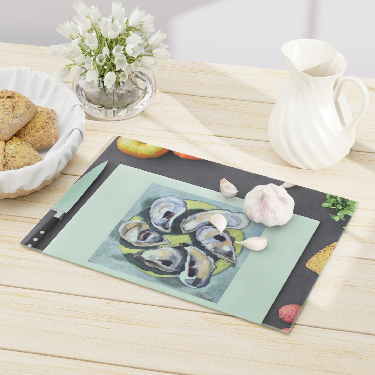 NN Boutique - Wellfleet Oyster Shells Cutting Board