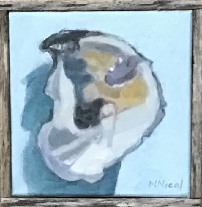 Just Oysters - Single Wild Oyster Shell blue