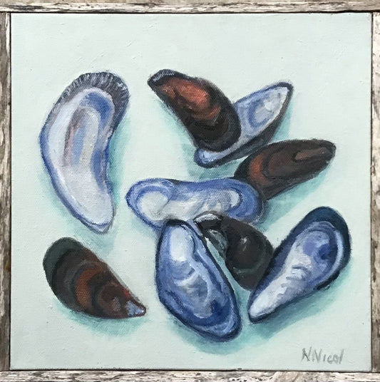 Paintings - Nine Mussel Shells