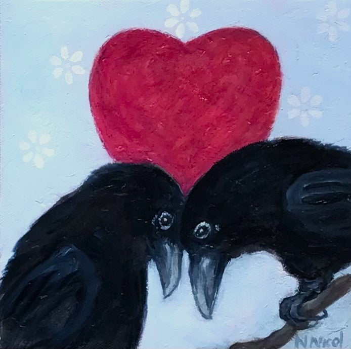 Paintings - Lovebirds