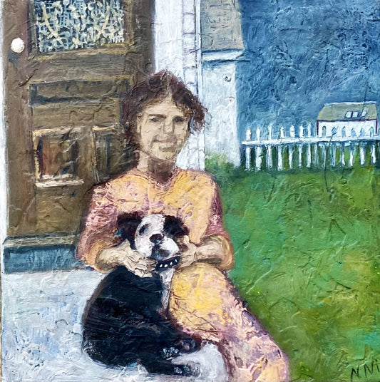 SW - Young Woman with Pooch, Bradford Street, Provincetown