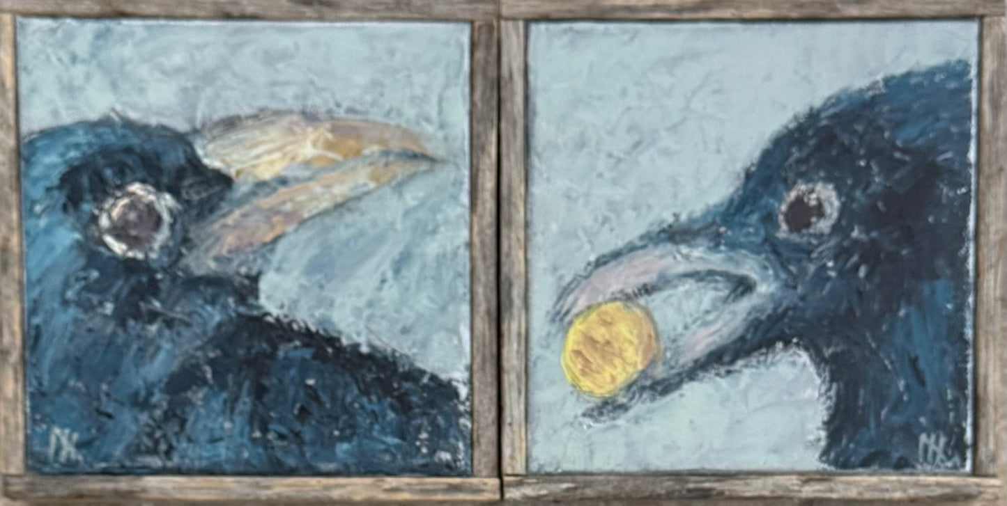Paintings - Crow Pair