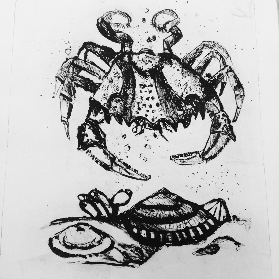 Lithograph - Blue Crab