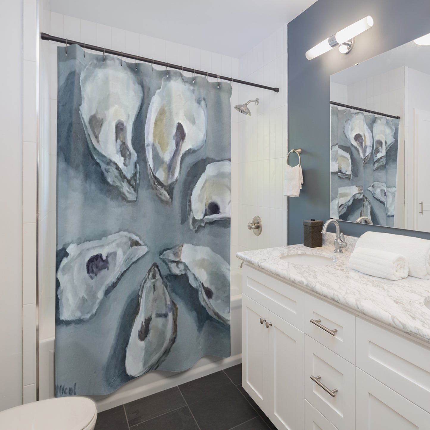 NNB - Oyster Shell Shower Curtain
