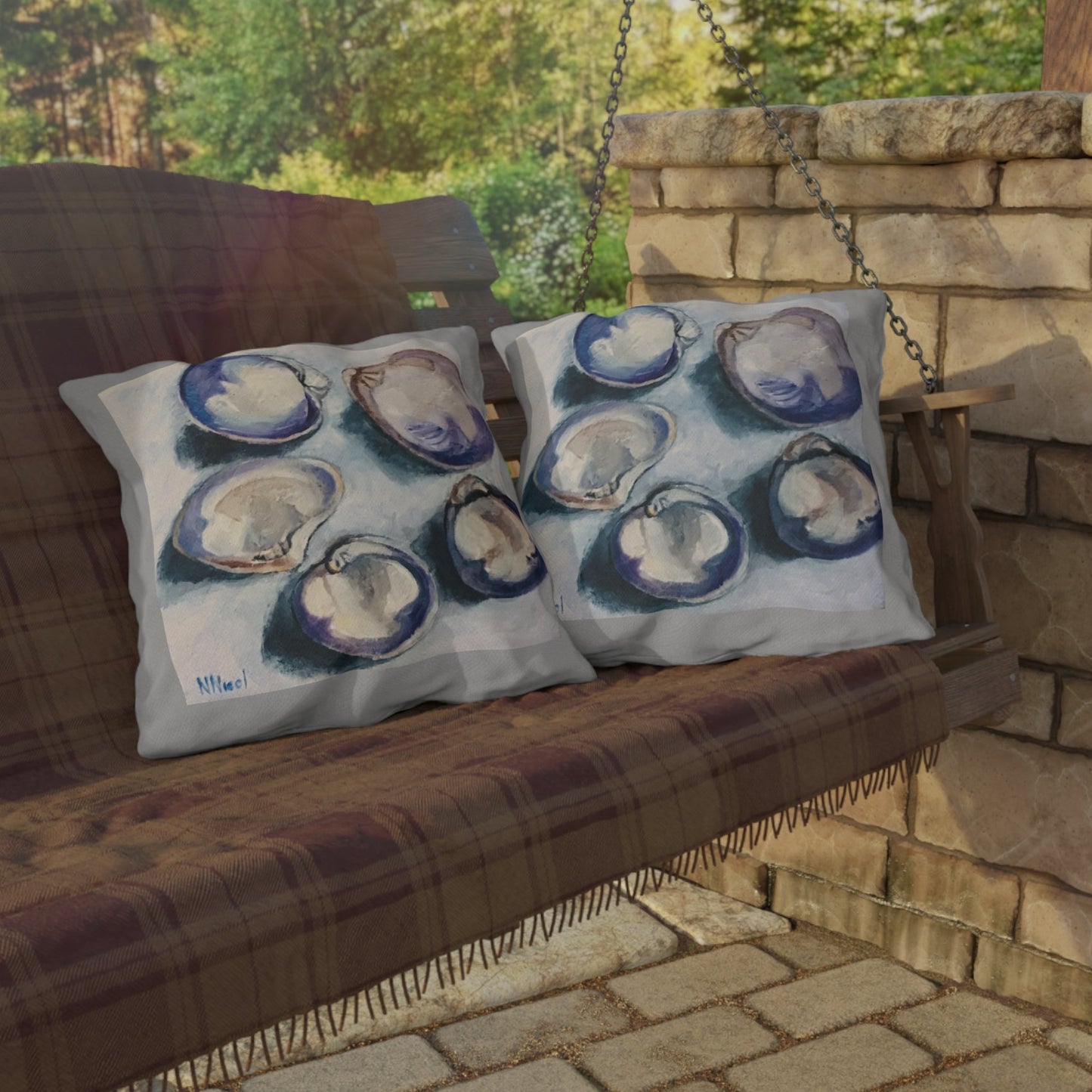 NNB - Chatham Clams Outdoor Pillows