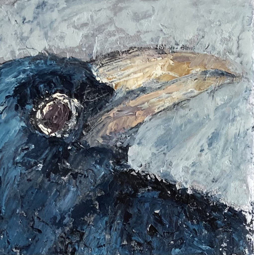 Paintings - Crow in Profile