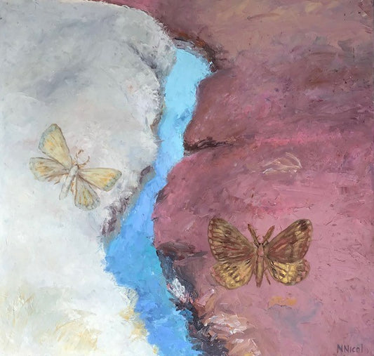 Painting - Cranberry Bog with Pollinators
